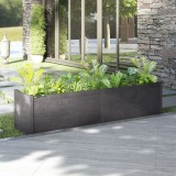 Cumpara ieftin Jardinieră de grădină, gri, 200x50x50 cm, lemn masiv de pin