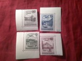 Serie Cehoslovacia 1951 - Aviatie , 4 valori margine de coala
