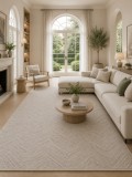 Covor Belgian Opus 54355-750, Marime 80 x 150 cm, Crem, Inaltime Fir 14 mm, Antialergic, Poliester, Living, Dormitor