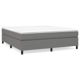 Cumpara ieftin Cadru de pat cu arcuri, gri inchis, 160x200 cm, textil