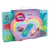 Set creativ cu 4500 de elastice colorate si 100 de accesorii, Cutie mare de depozitare, Multicolor, CMCLASS