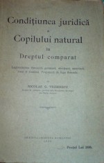 N. Vrăbiescu, Condițiunea juridică a copilului natural &icirc;n dreptul comparat