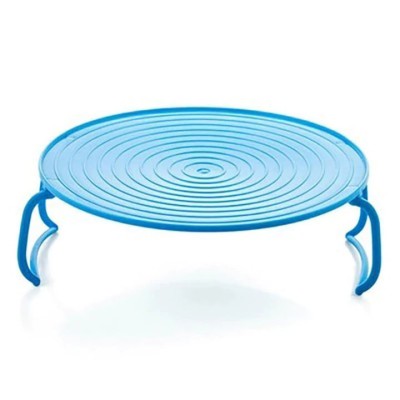 Tavita multifunctionala din plastic pentru cuptorul cu microunde, 23.5 x 8.3 cm, Albastru foto