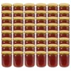 Borcane din sticlă pentru gem, capac auriu, 48 buc., 230 ml