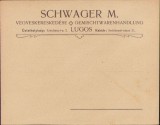 A982 Plic cu antetul magazinului universal Schwager M., Lugoj, ante 1918, austro-ungar