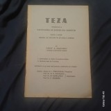 Teza Contributiuni la studiul cloroantimoniatilor prezentata la Facultatea de Stiinte din Cernauti de Leon I. Sauciuc anul 1936 / 36 pagini !
