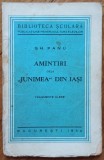 Amintiri dela ,,Junimea&quot; din Iasi - Gh. Panu