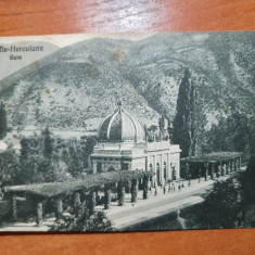 carte postala necirculata baile herculane anul 1929 - gara