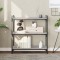 Gossi biblioteca cu 3 niveluri gri sonoma 80x30x86 cm, lemn prelucrat