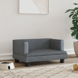 Gossi pat de caini, gri inchis, 60x40x30 cm, catifea