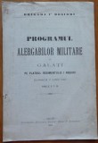 Programul alergarilor militare la Galati la Regimentul 1 Rosiori , 1907