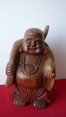 STATUETA DIN LEMN SCULPTAT, &amp;quot;BUDA&amp;quot; (Nr.14) foto