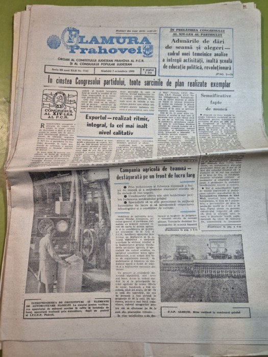 ziarul flamura prahovei 7 octombrie 1989