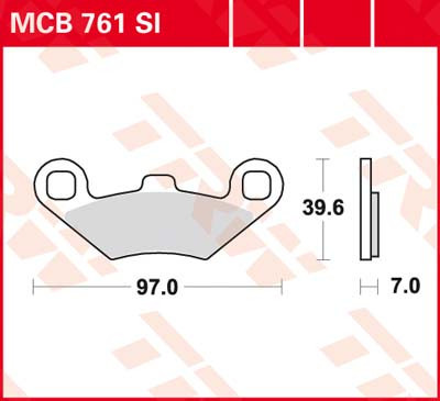 Set placute frana TRW MCB761SI - ATV Polaris Trail Blazer 250 - Outlaw - Predator - Scrambler - Sportsman 300-400-500-700-800 foto