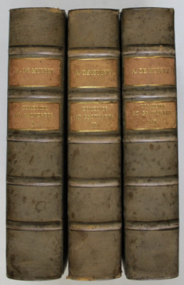 OUVRES DE ALFRED DE MUSSET , COMEDIES ET PROVERBES , TROIS VOLUMES , CCA. 1900 foto