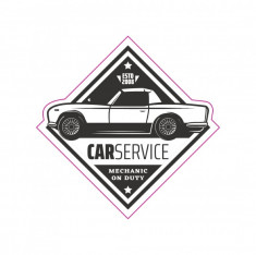 Abtibild &amp;amp;quot;RETRO CAR SERVICE&amp;amp;quot; Cod:TAG 014 / T2 Automotive TrustedCars foto