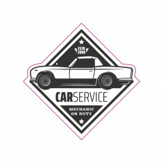 Abtibild &quot;RETRO CAR SERVICE&quot; Cod:TAG 014 / T2 Automotive TrustedCars