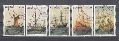 A12 S6 7 - Timbre foarte vechi - Guyana - corabii foto