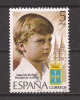 Spania 1977 - Prințul moștenitor al Spaniei, Felipe de Borbon, MNH, Nestampilat