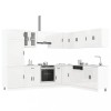 VidaXL Set dulap de bucătărie 14 piese &bdquo;Porto&rdquo; alb lucios Lemn 3314993
