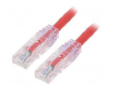 Patch cord UTP Cat6 LSZH Roșu 1m foto