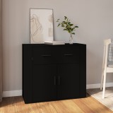 vidaXL Servantă, negru, 80x33x70 cm, lemn prelucrat