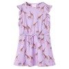 Rochie de copii, m&acirc;neci cu volane șnur talie, lila 104, vidaXL