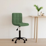 vidaXL Scaun de birou pivotant, verde &icirc;nchis, catifea