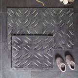 Set 2 Covorase de Baie Miror Antracit 50x60 cm si 60x100 (Bumbac)