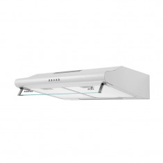 Hota traditionala Albatros, 263 m³/h, 94 W, 2 motoare, iluminare LED, filtru lavabil, Alb