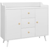 Bufet HOMCOM Alb 90x80 PAL-Pin | Aosom Romania