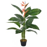 Planta artificiala Strelitzia cu ghiveci, rosu, 100 cm GartenMobel Dekor, vidaXL