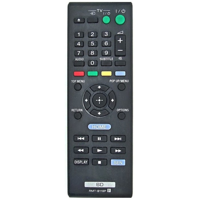 Telecomanda pentru Sony Blue-Ray DVD RMT-B119P, x-remote, Negru