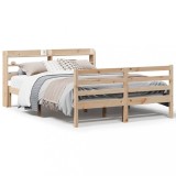 Gossi cadru de pat cu tablie, 160x200 cm, lemn masiv de pin