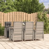 VidaXL Set mobilier de grădină cu perne, 7 piese, gri, poliratan 3185033