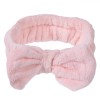 Bentită Păr, Furry, Model cu Fundă, Roz Nude, 6 cm, Oem