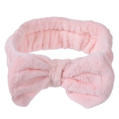 Bentită Păr, Furry, Model cu Fundă, Roz Nude, 6 cm