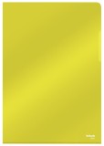 Mapa plastic A4 cristal cu doua deschideri 25/set Esselte galben