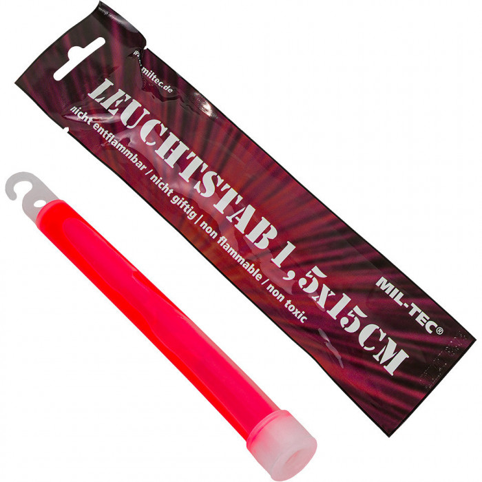 Baton Luminos LEUCHTSTAB 15cm Rosu Mil-Tec