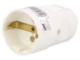 Conector Alimentare AC Mamă 230V Alb 16A IP20