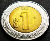 Cumpara ieftin Moneda bimetal 1 NUEVO PESO - MEXIC, anul 1997 * cod 2461 B = UNC, America Centrala si de Sud