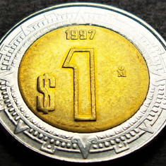 Moneda bimetal 1 NUEVO PESO - MEXIC, anul 1997 * cod 2461 B = UNC