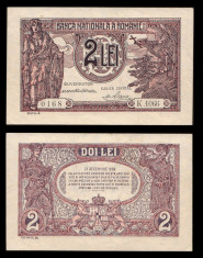 Bancnote Romania, bani vechi: 2 leu 1938 UNC foto