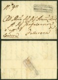 Italy - Postal History Rare Stampless Cover + Content Monte Rinaldo DB.457