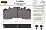 VALEO 882204 OPTIPACK set placute frana,frana disc