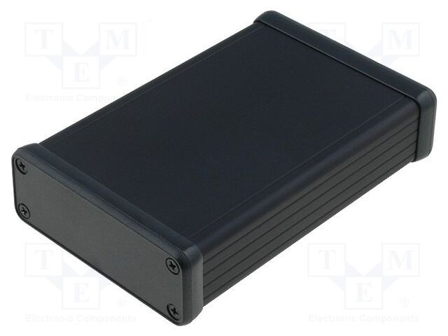 Carcasă HAMMOND aluminiu neagră 1455 X: 78mm Y: 120mm Z: 27mm