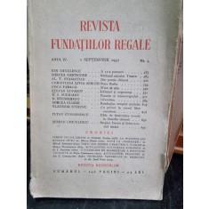 Revista Fundatiilor Regale - Anul IV 1 Septembrie 1937 Nr. 9, cu un articol de Mircea Eliade Barabudur, templul simbolic