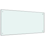 VidaXL Panou antistropi de bucătărie, alb, 100x50 cm sticlă securizată