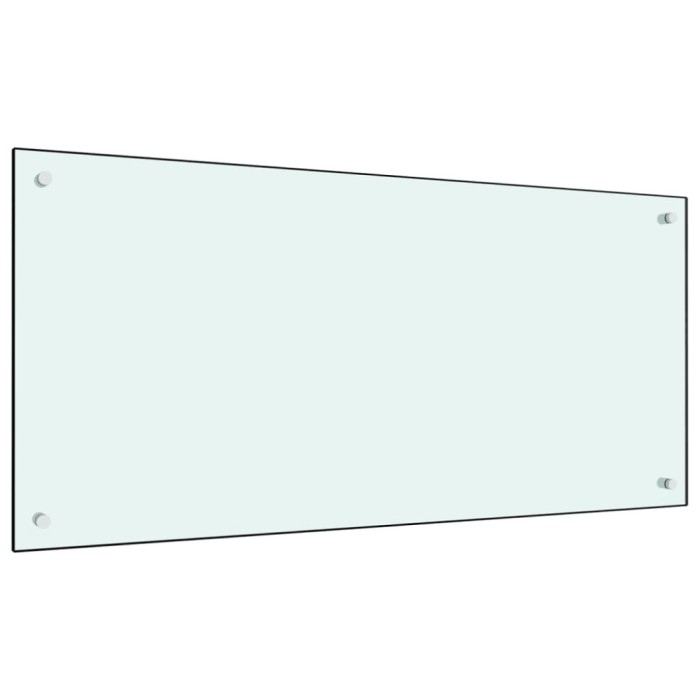 vidaXL Panou antistropi de bucătărie, alb, 100x50 cm sticlă securizată 249461