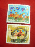 Serie Yugoslavia 1980 -Desene Copii - Prietenii Europei , 2 val., Nestampilat